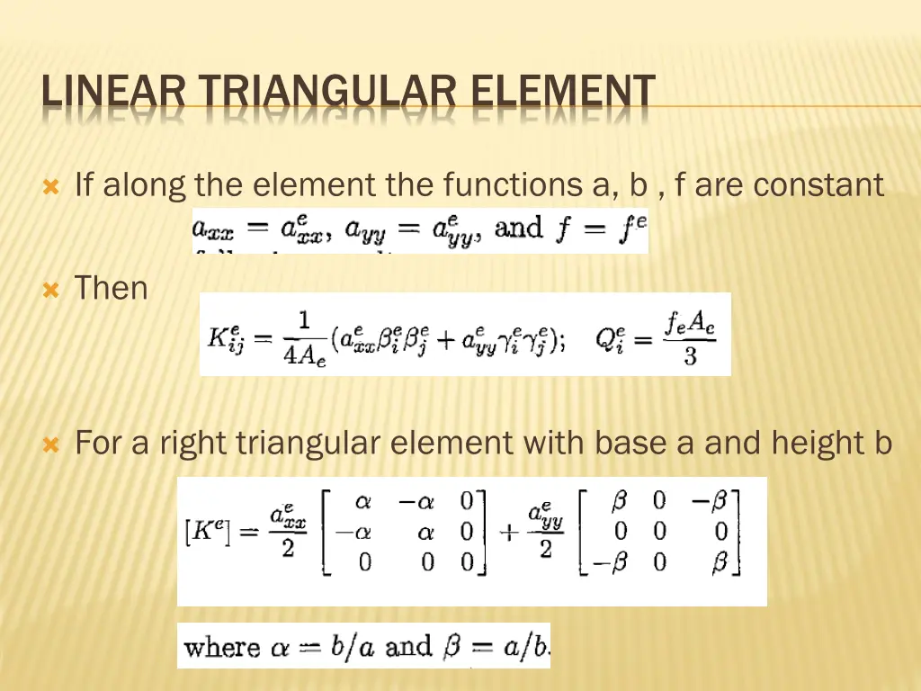 linear triangular element 1