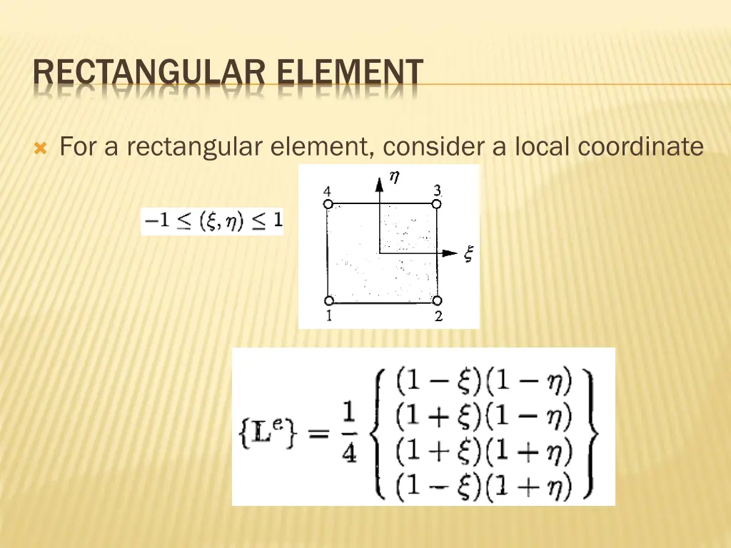 rectangular element