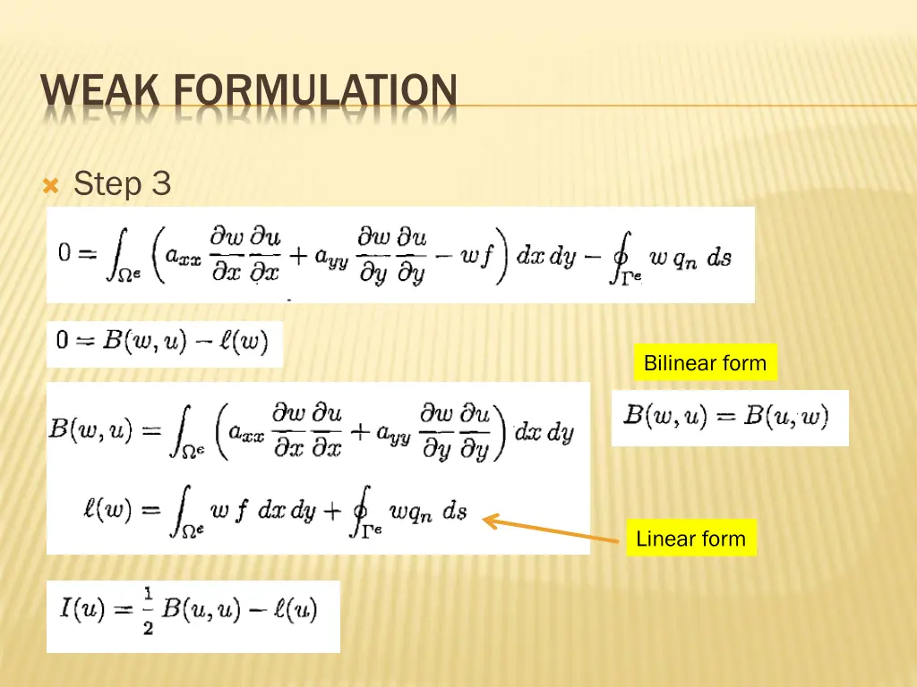 weak formulation 2