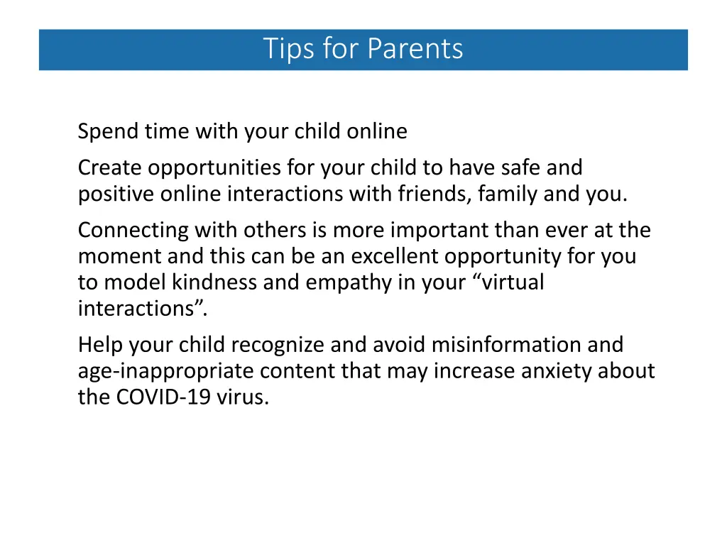 tips for parents