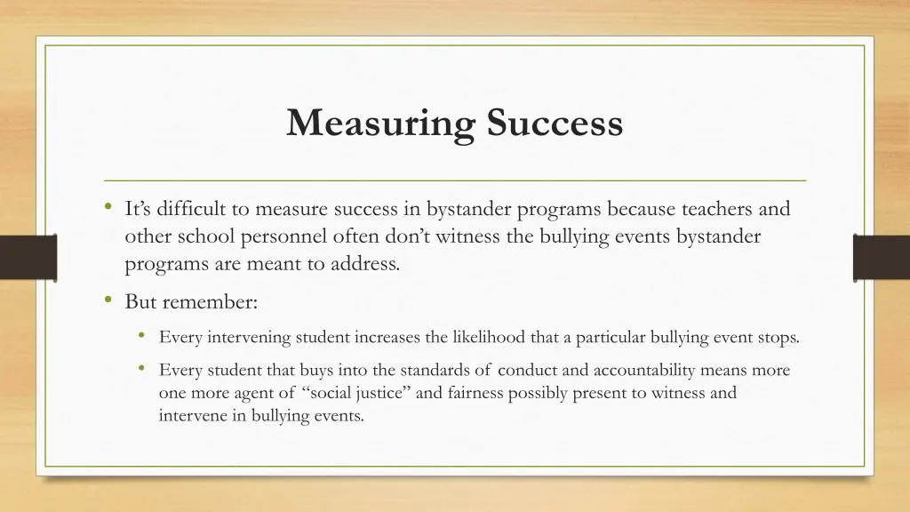 measuring success