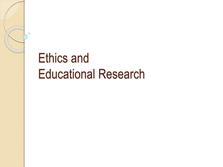 ethics and educational research