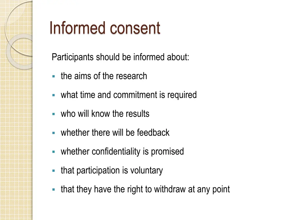 informed consent