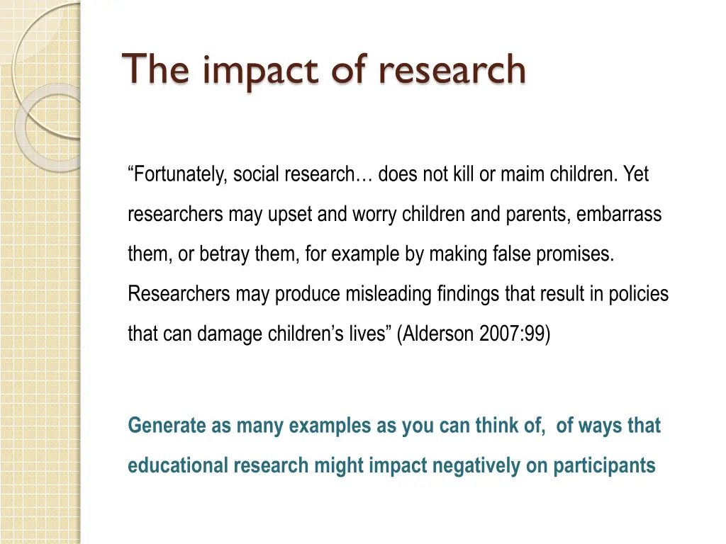 the impact of research