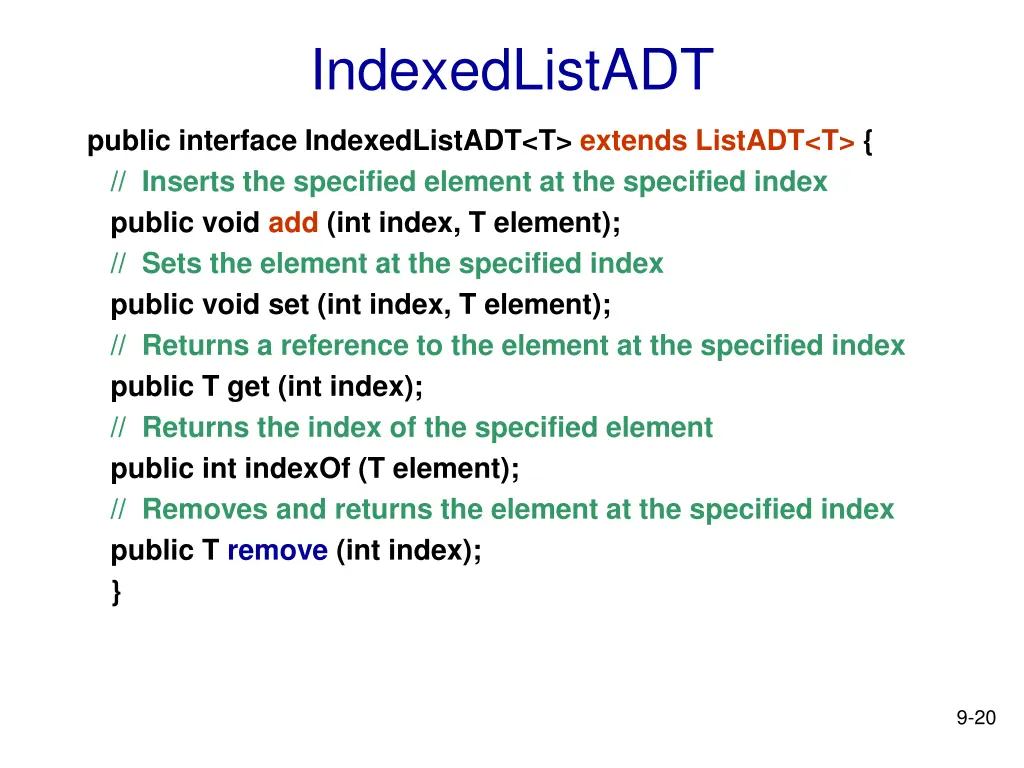 indexedlistadt