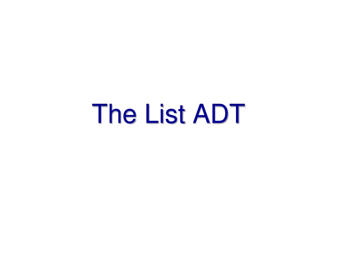 the list adt