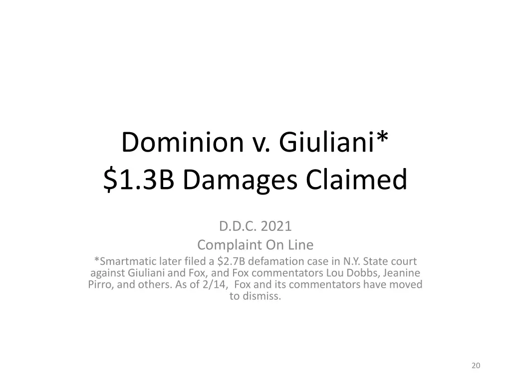 dominion v giuliani 1 3b damages claimed