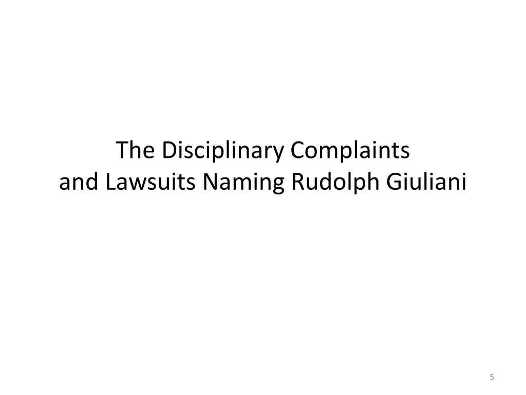 the disciplinary complaints and lawsuits naming