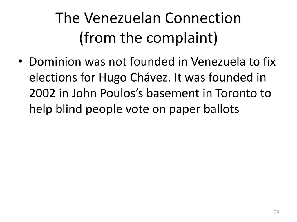 the venezuelan connection from the complaint 1