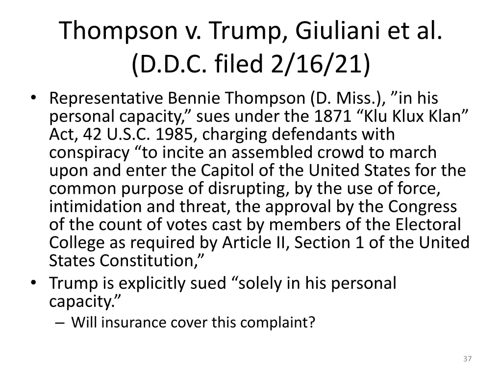 thompson v trump giuliani et al d d c filed