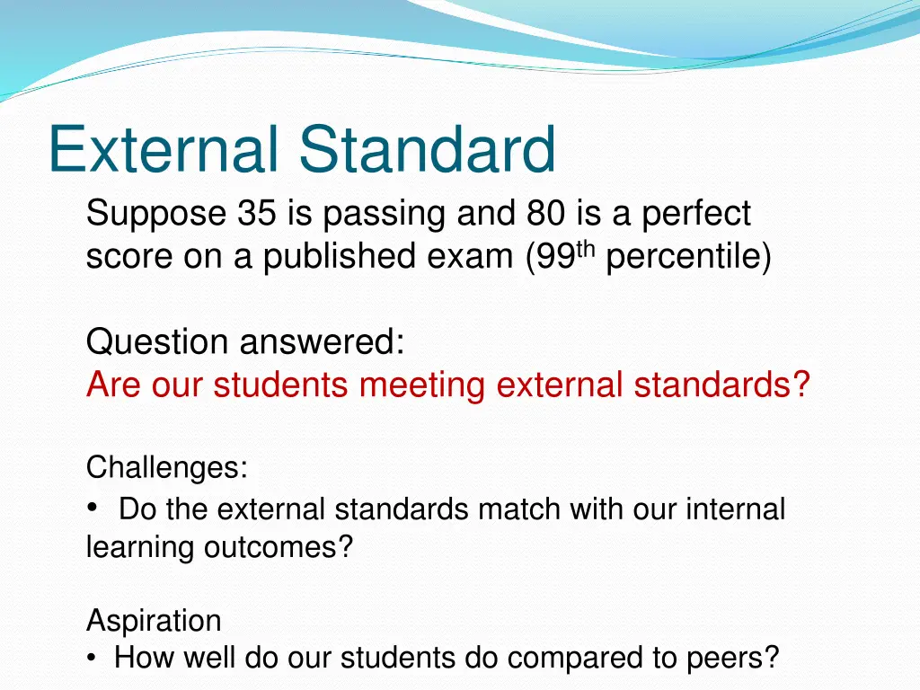 external standard suppose 35 is passing