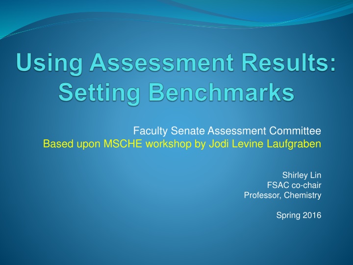 faculty senate assessment committee based upon