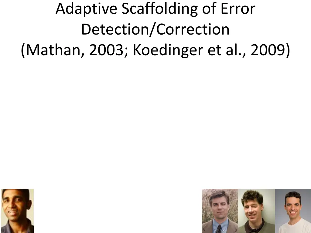 adaptive scaffolding of error detection 1