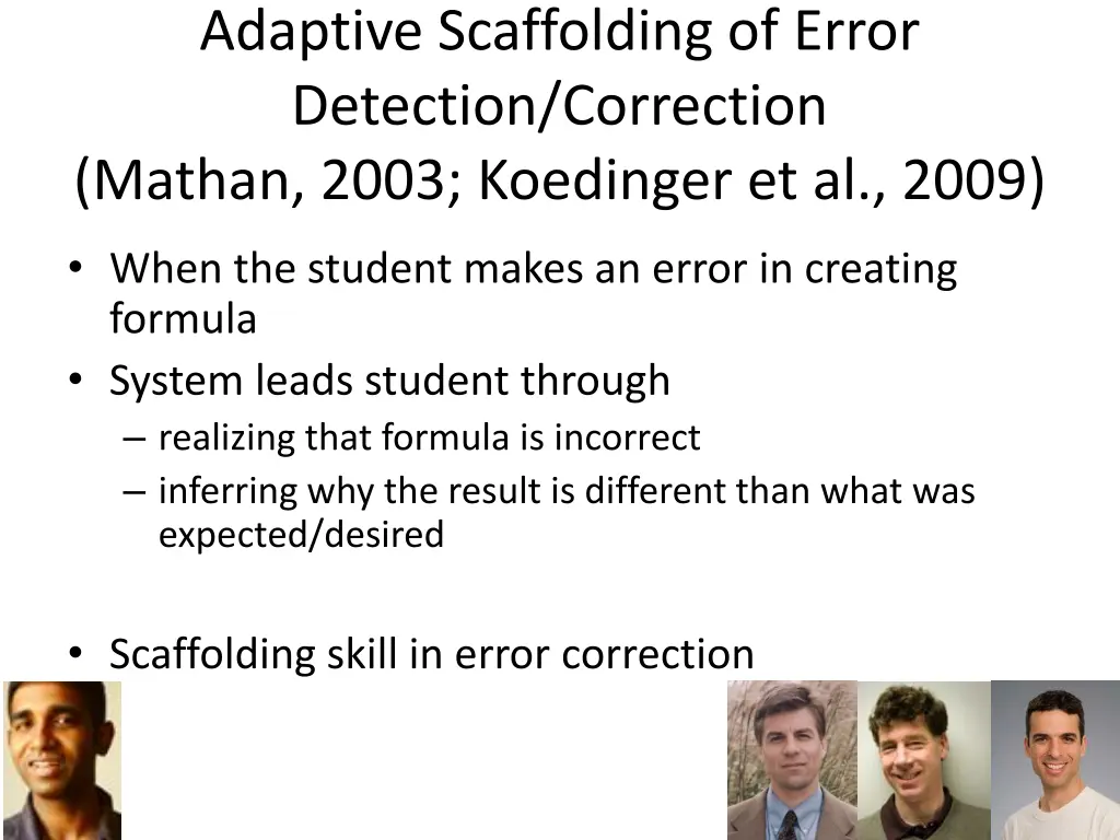 adaptive scaffolding of error detection 2