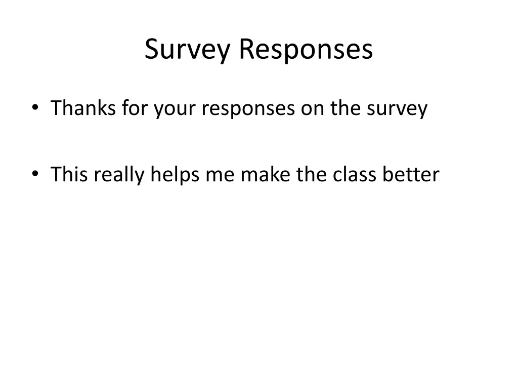 survey responses