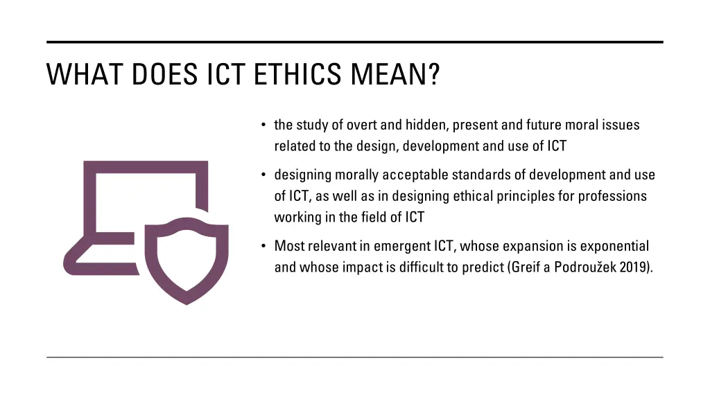 what does ict ethics mean