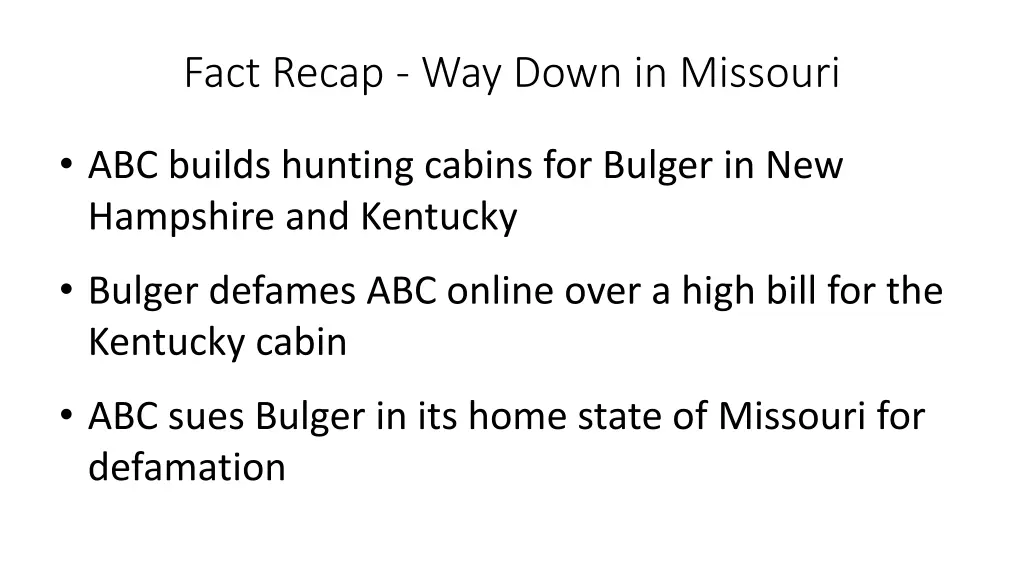 fact recap way down in missouri