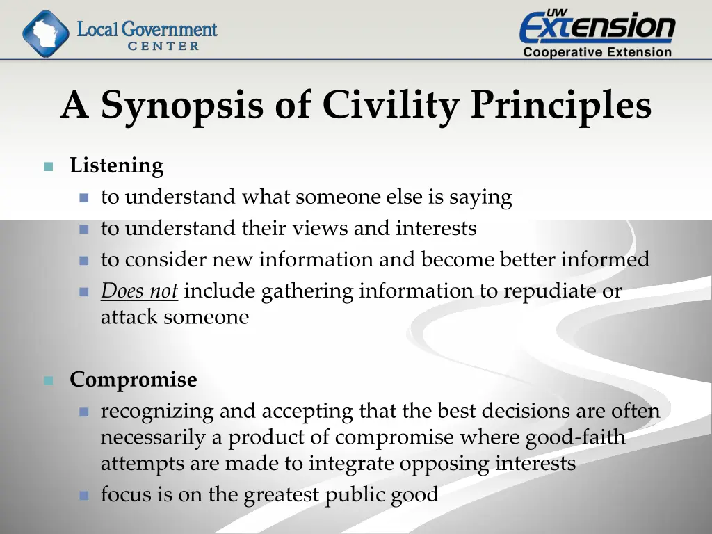 a synopsis of civility principles 1