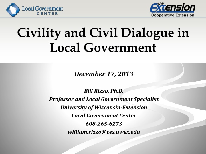 civility and civil dialogue in local government