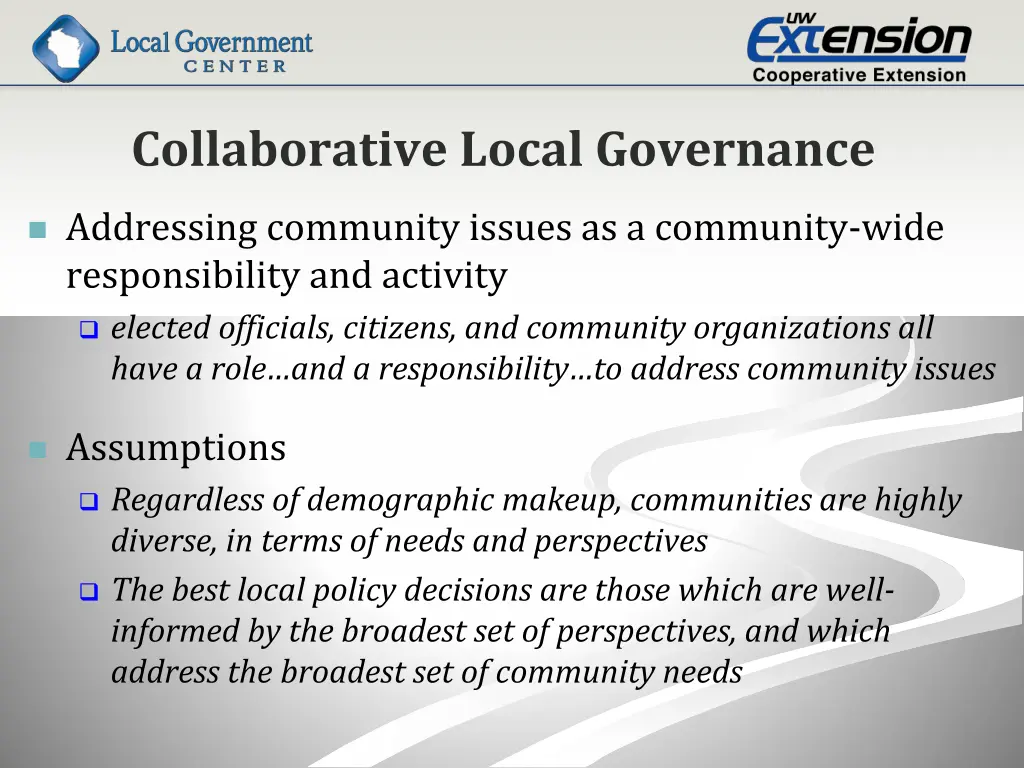 collaborative local governance