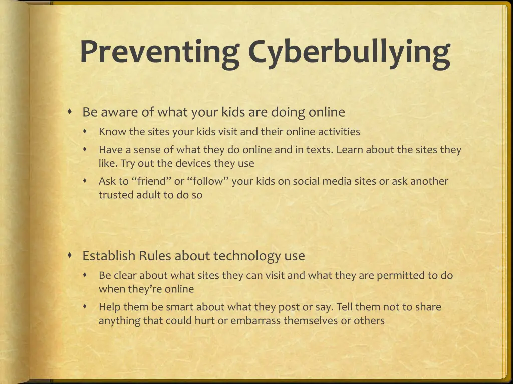 preventing cyberbullying