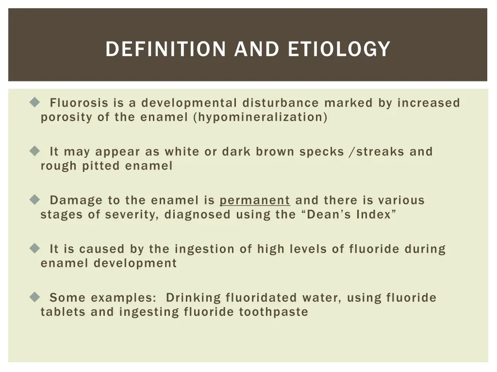 definition and etiology