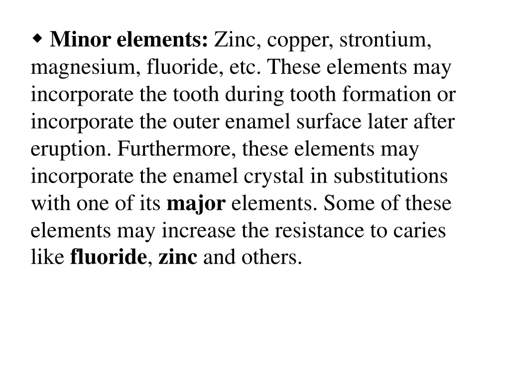 minor elements zinc copper strontium magnesium