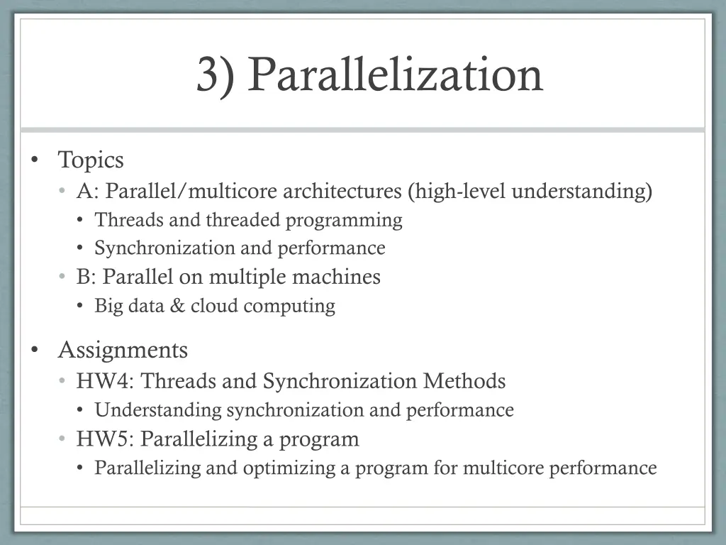 3 parallelization