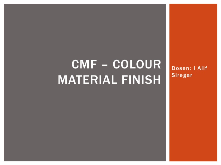 cmf colour material finish