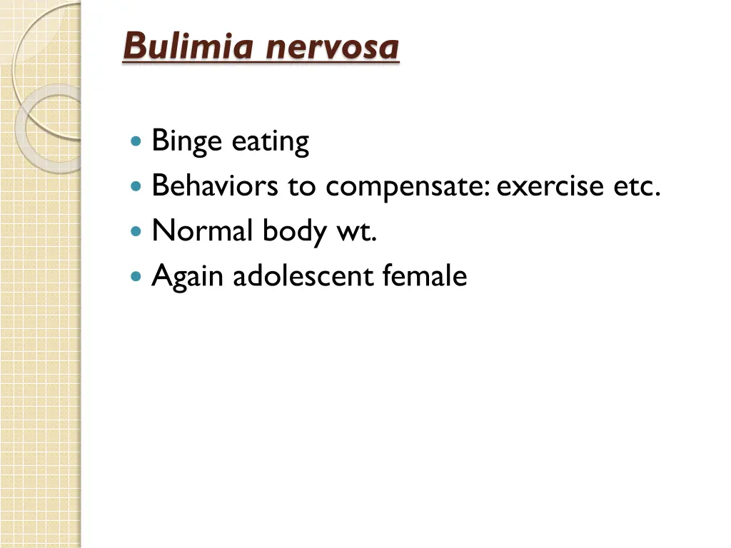 bulimia nervosa