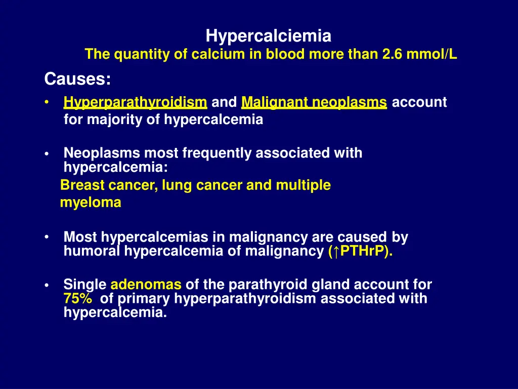 hypercalciemia