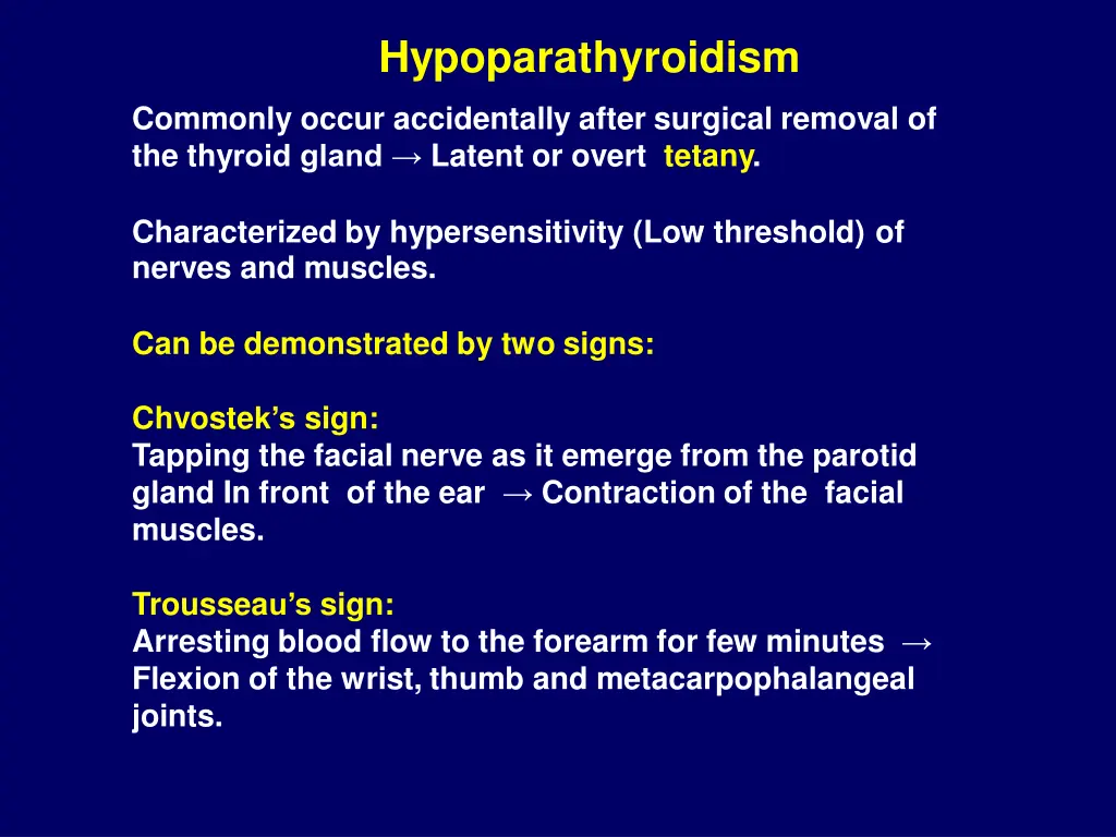 hypoparathyroidism