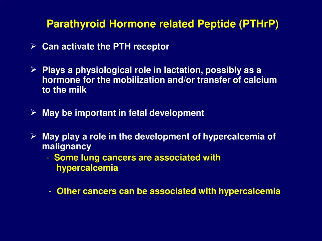 parathyroid hormone related peptide pthrp