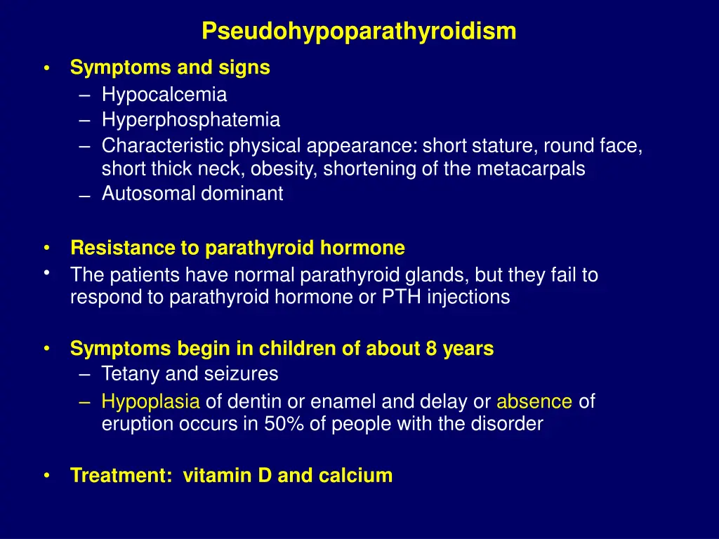 pseudohypoparathyroidism