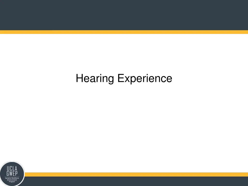 hearing experience