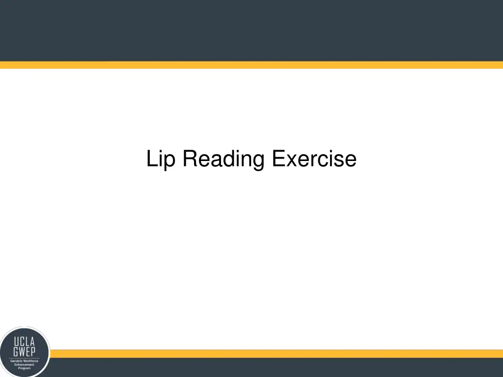 lip reading exercise