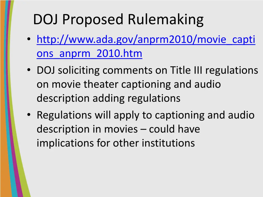 doj proposed rulemaking http