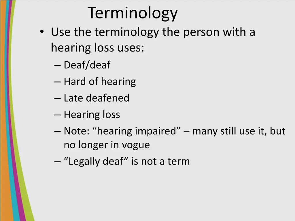 terminology