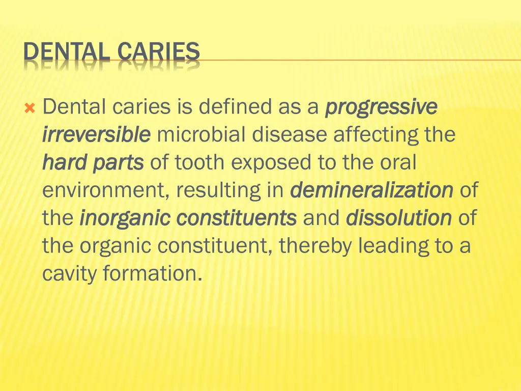 dental caries 1