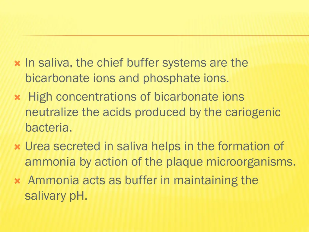 in saliva the chief buffer systems