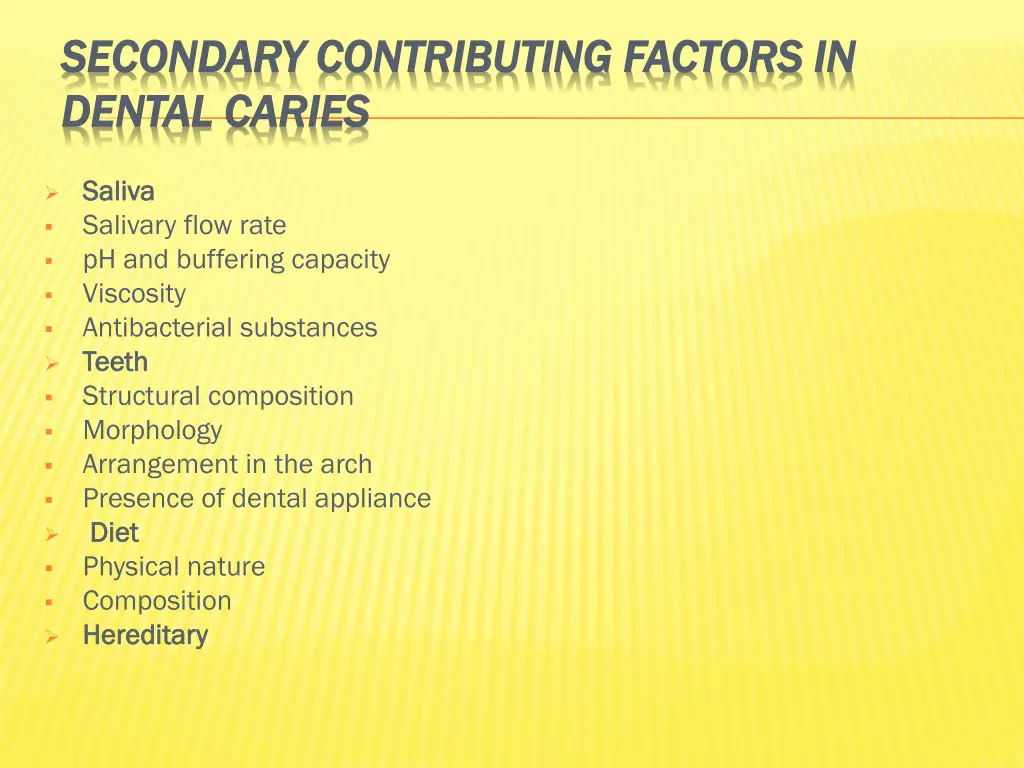 secondary contributing factors in secondary