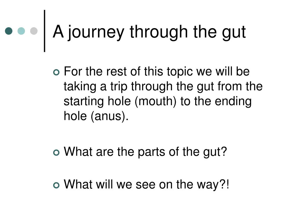 a journey through the gut