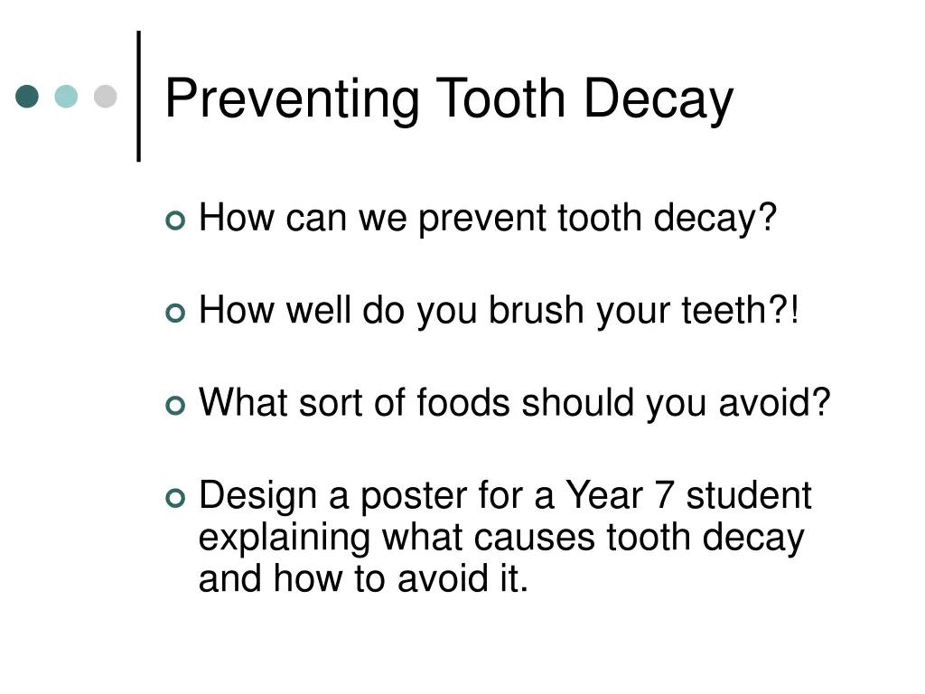 preventing tooth decay