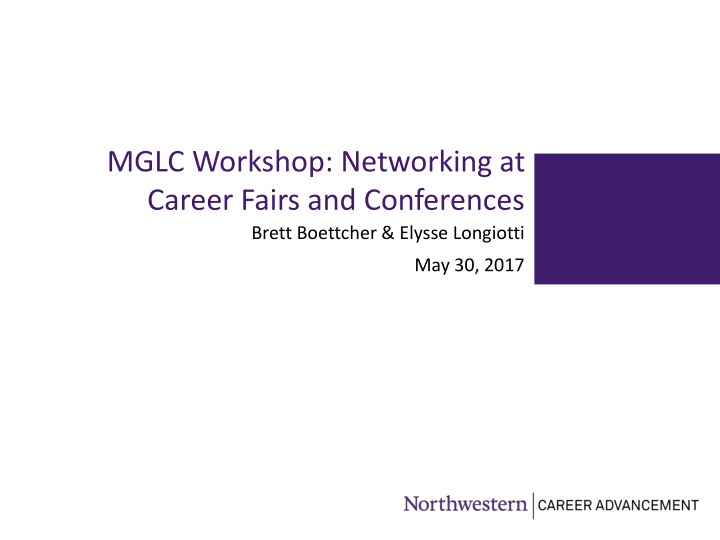 mglc workshop networking at career fairs