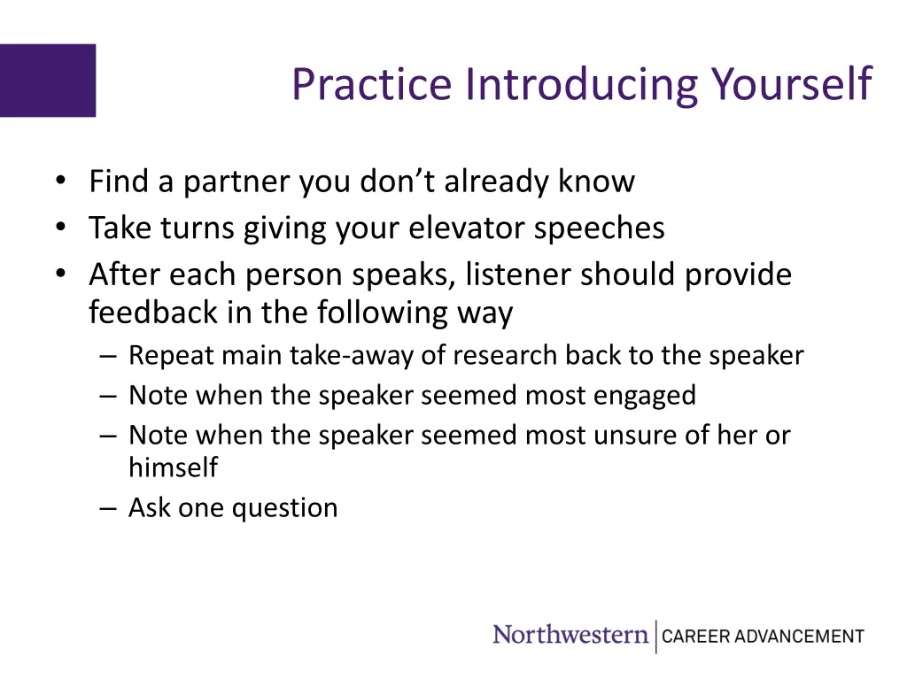 practice introducing yourself