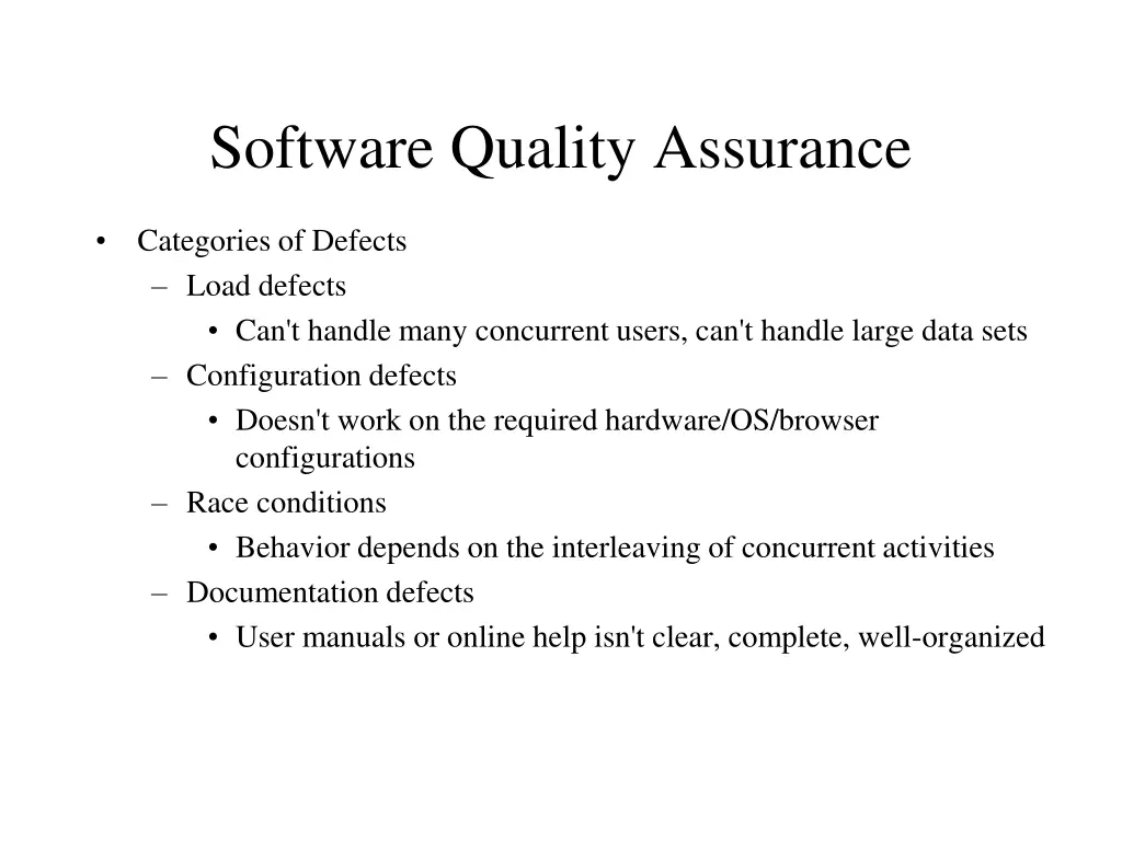 software quality assurance 2