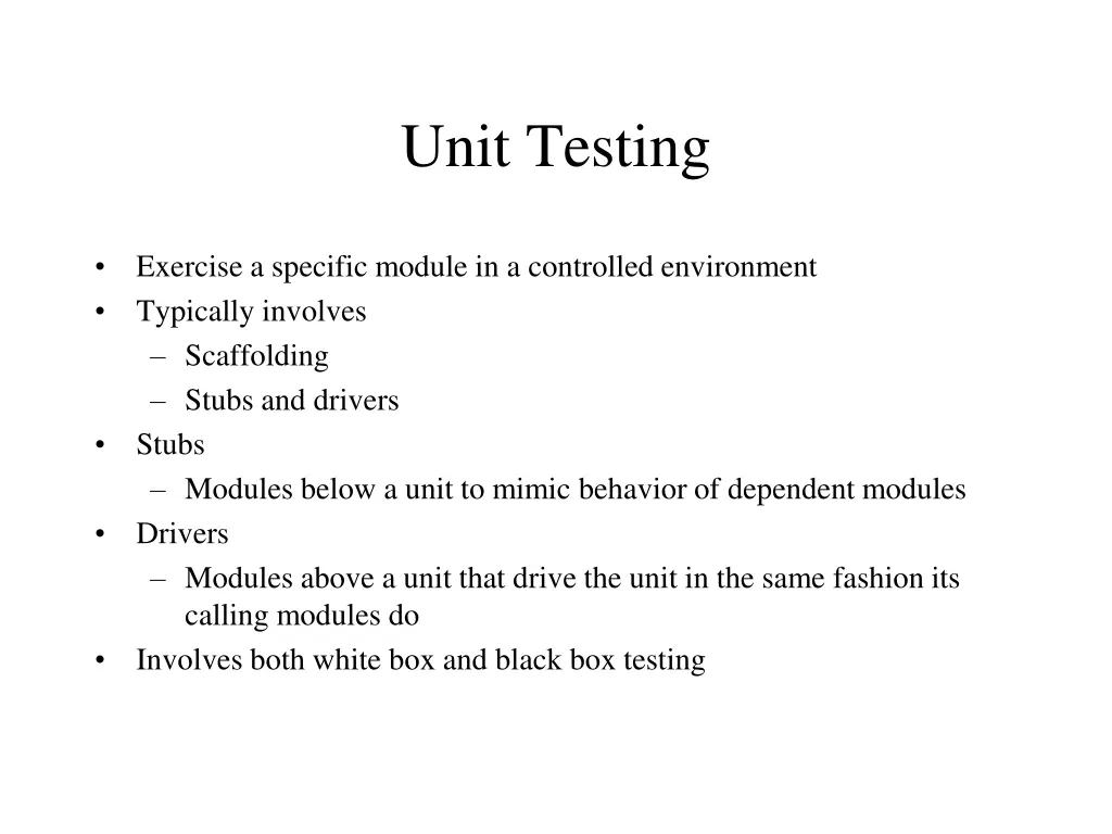 unit testing