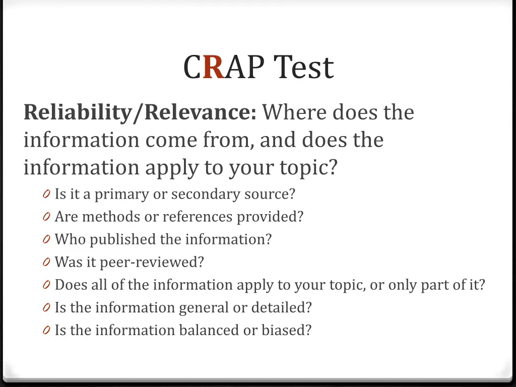 c r ap test