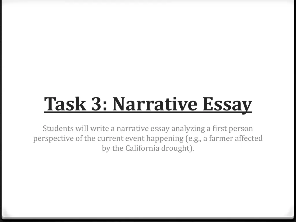 task 3 narrative essay