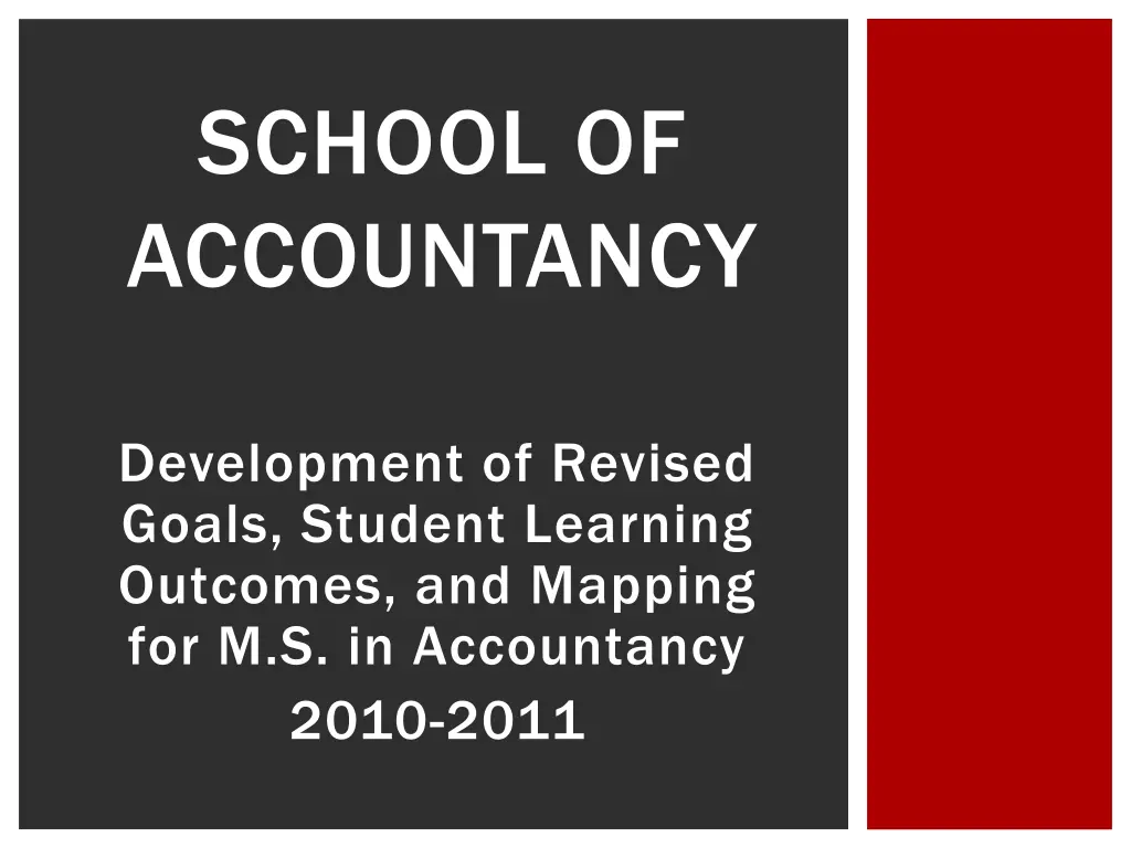 school of accountancy